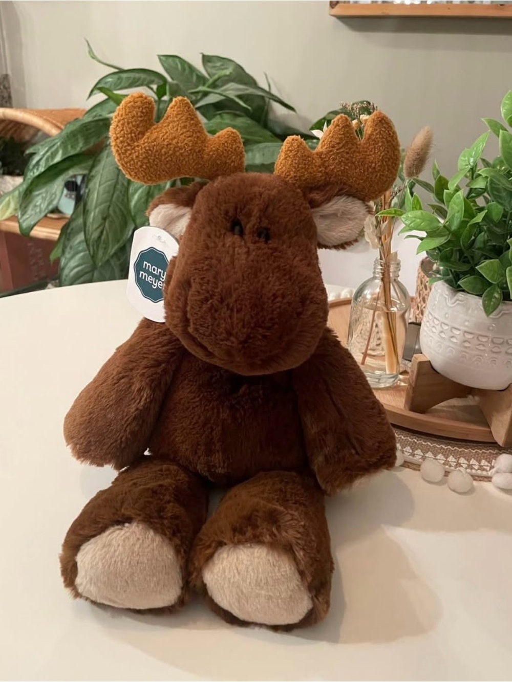 Mary Meyer Plush Brown Moose Stuffed Animal - Soft Brown Toy